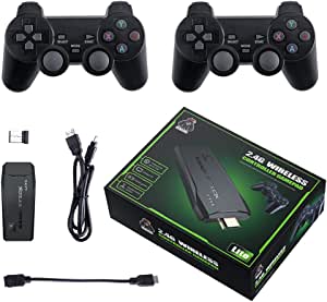 4K Smart Videogame TV Stick,Consoles de Videogame,10.000 jogos 32/64GB Retro Classic Gamin 2.4G Wireless Gamepads Controlador (64G,10000+Jogos) - ofertasbacanassss