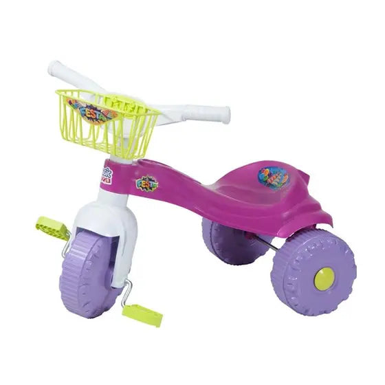 Triciclo velotrol meninas festa rosa com aro protetor - MAGIC TOYS