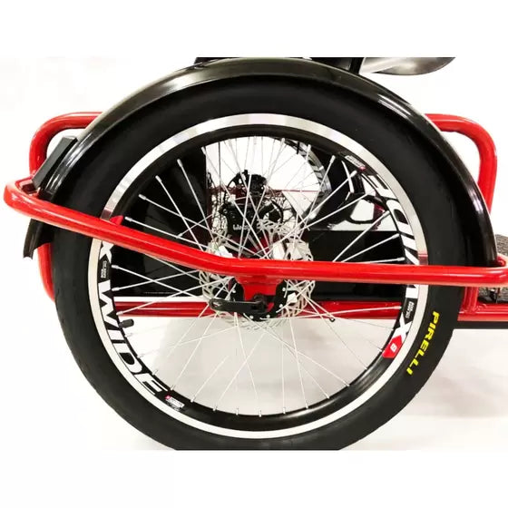 Triciclo Elétrico 800W Freio a Disco com Ré Farol e Alarme Fox Vermelho - Duos