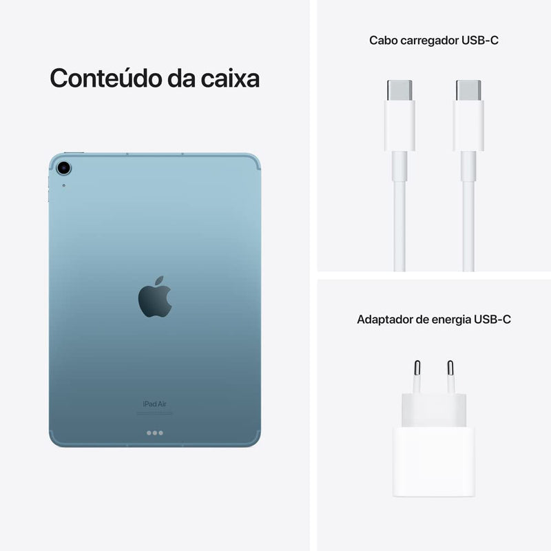 2022 Apple iPad Air (5ª geração, Wi-Fi, de 64 GB) - azul - Gaamerr maniia 