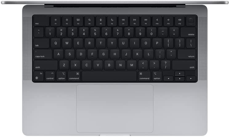 Apple MacBook Pro (de 14 polegadas, Processador M1 Pro da Apple com CPU 8‑core e GPU 14‑core, 16 GB RAM, 512 GB SSD) - Cinzento sideral - Gaamerr maniia 