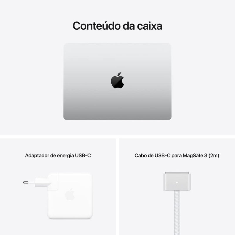 Apple MacBook Pro (de 14 polegadas, Processador M1 Pro da Apple com CPU 8‑core e GPU 14‑core, 16 GB RAM, 512 GB SSD) - Cinzento sideral - Gaamerr maniia 