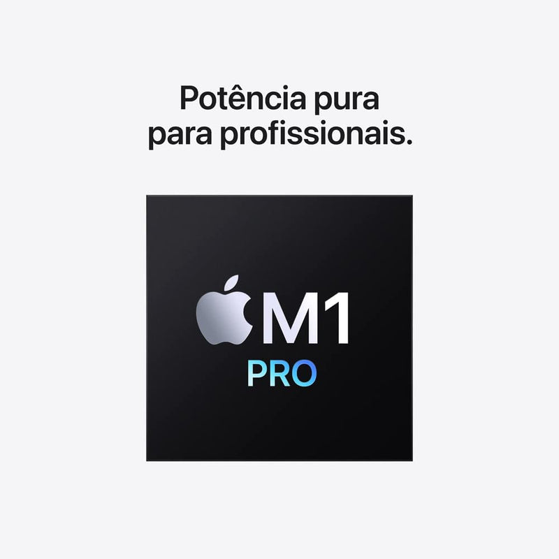Apple MacBook Pro (de 14 polegadas, Processador M1 Pro da Apple com CPU 8‑core e GPU 14‑core, 16 GB RAM, 512 GB SSD) - Cinzento sideral - Gaamerr maniia 
