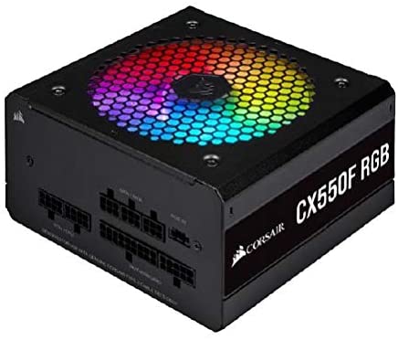 Corsair FONTE ATX 550W - CX550F FULL MODULAR - RGB BLACK - 80 PLUS BRONZE - COM CABO DE FORCA - CP-9020216-BR - Gaamerr maniia 
