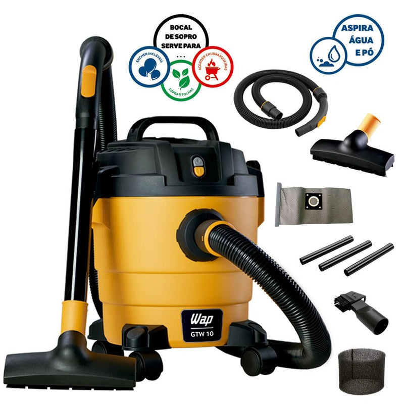 Aspirador E Soprador De Água E Pó 10l 1400w Profissional Wap - Gaamerr maniia 