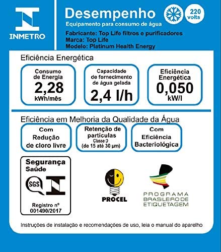 Purificador Agua Alcalina Ionizada com Ozônio Top Life (127, Preto) - Gaamerr maniia 
