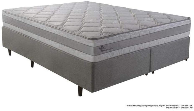 Cama Box King Herval Alba, Molas Ensacadas, 193 cm - Gaamerr maniia 