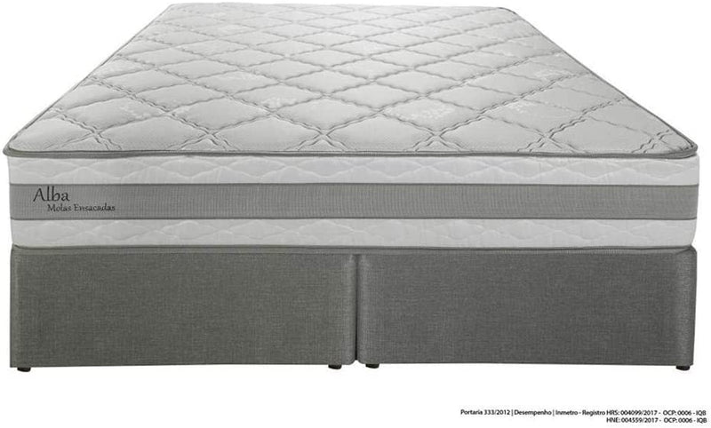 Cama Box King Herval Alba, Molas Ensacadas, 193 cm - Gaamerr maniia 