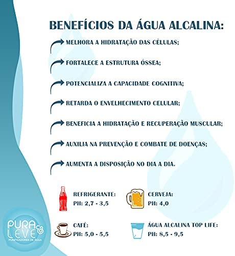 Purificador Agua Ozonizada Alcalina Ionizada Top Life - 127V (Prata) - Gaamerr maniia 