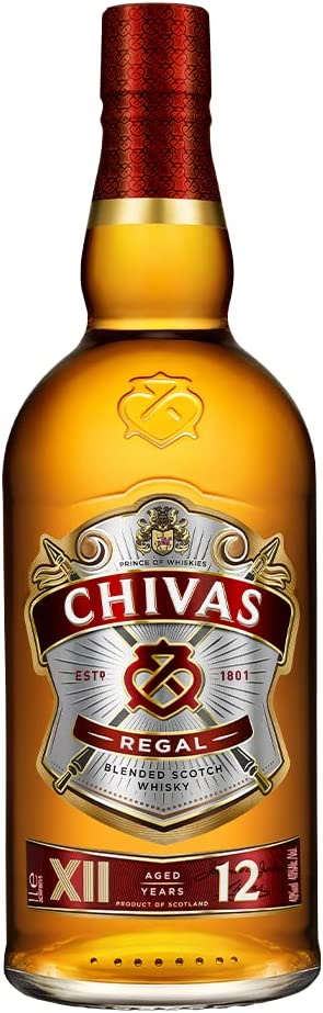 Chivas Regal Whisky 12 anos Escocês 1L Chivas Sabor Whisky 1000 ml