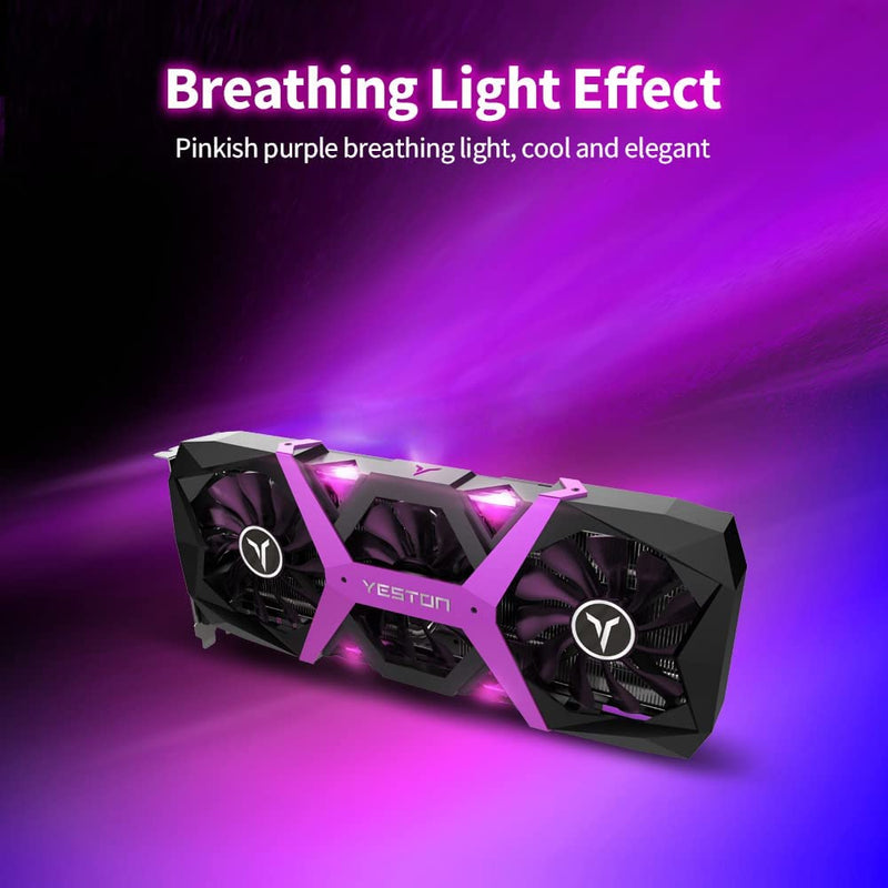 Placa de vídeo,Placa gráfica para jogos RX6800-16G D6 PB com memória 16G / 256bit / GDDR6 3 ventiladores de tamanho grande Placa traseira de metal luz respiratória - Gaamerr maniia 