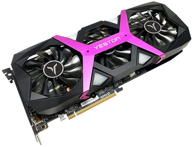 Placa de vídeo,Placa gráfica para jogos RX6600XT-8G D6 PA com memória 8G / 128bit / GDDR6 3 ventiladores de tamanho grande Placa traseira de metal luz respiratória - Gaamerr maniia 