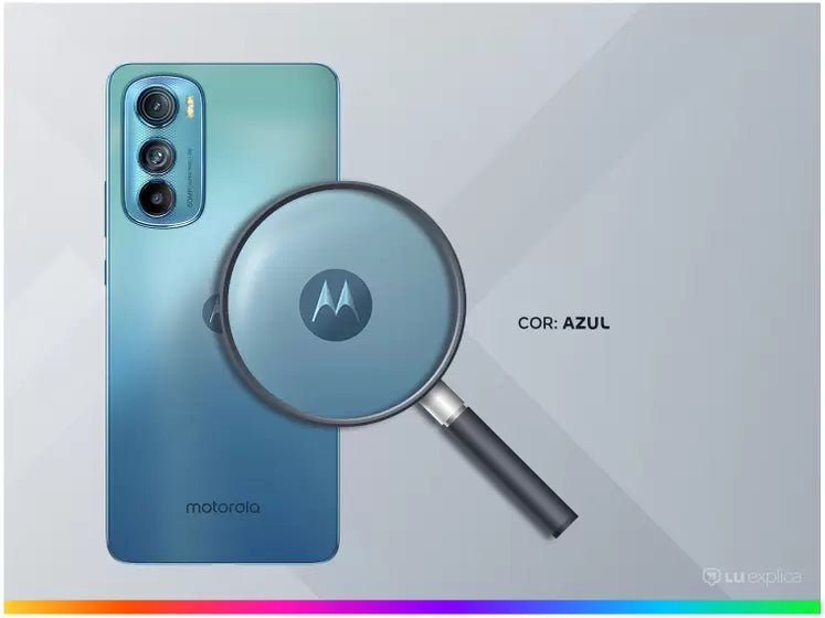 Smartphone Motorola Edge 30 256GB Azul 5G Octa-Core 8GB RAM 6,5” Câm. Tripla + Selfie 32MP