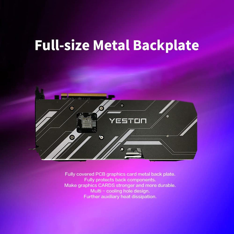 Placa de vídeo,Placa gráfica para jogos RX6600XT-8G D6 PA com memória 8G / 128bit / GDDR6 3 ventiladores de tamanho grande Placa traseira de metal luz respiratória - Gaamerr maniia 