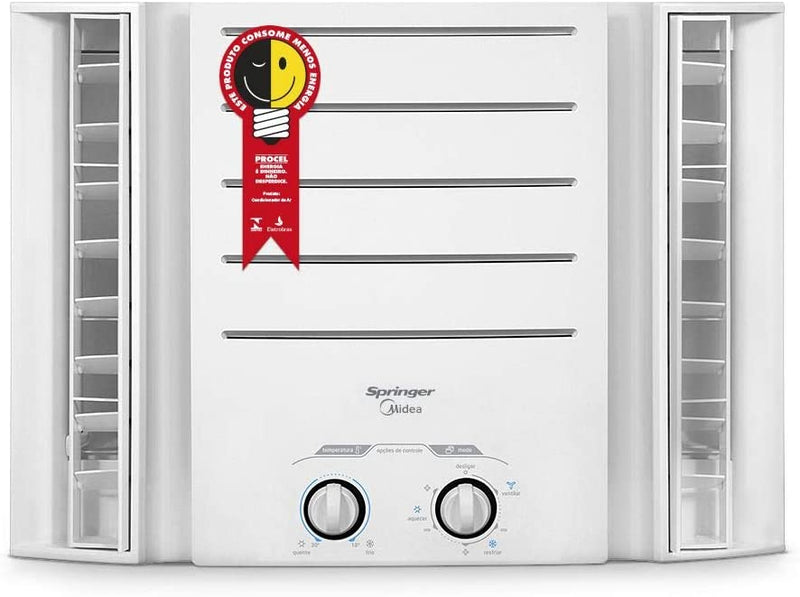 Ar Condicionado de Janela Mecânico, Springer, Branco, 10.000 BTU/h Frio, 110v, Midea - Gaamerr maniia 