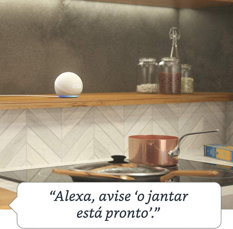 Echo Dot (4ª geração): Smart Speaker com Relógio e Alexa - Cor Azul