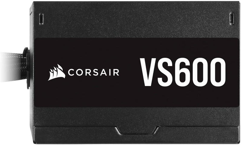 Corsair FONTE ATX 600W - VS600-80 PLUS WHITE - COM CABO DE FORCA - CP-9020224-BR, PRETO - Gaamerr maniia 