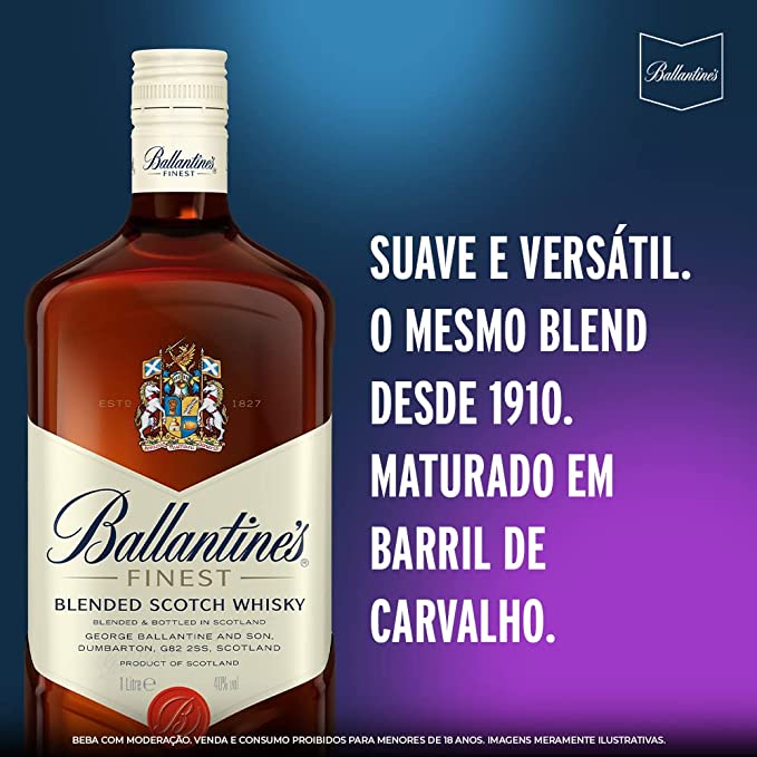 Ballantine's Finest Whisky Escocês 1L