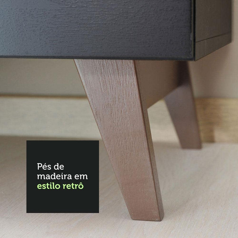 Cozinha Completa Madesa Reims 260007 com Armário e Balcão - Preto - Gaamerr maniia 