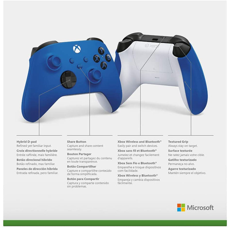 Xbox Wireless Controller - Shock Blue - Gaamerr maniia 