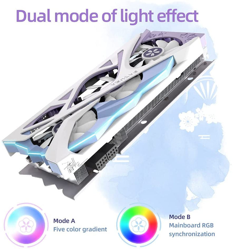 Placa de vídeo,Placa gráfica para jogos RX6800XT-16G D6 com memória 16G / 256bit / GDDR6 Modo de efeito de luz dupla DP + HD + portas de saída tipo C - Gaamerr maniia 
