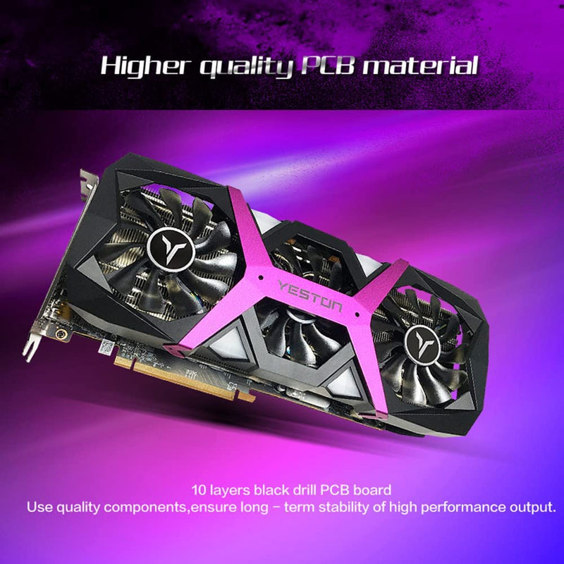 Placa de vídeo,Placa gráfica para jogos RX6800-16G D6 PB com memória 16G / 256bit / GDDR6 3 ventiladores de tamanho grande Placa traseira de metal luz respiratória - Gaamerr maniia 