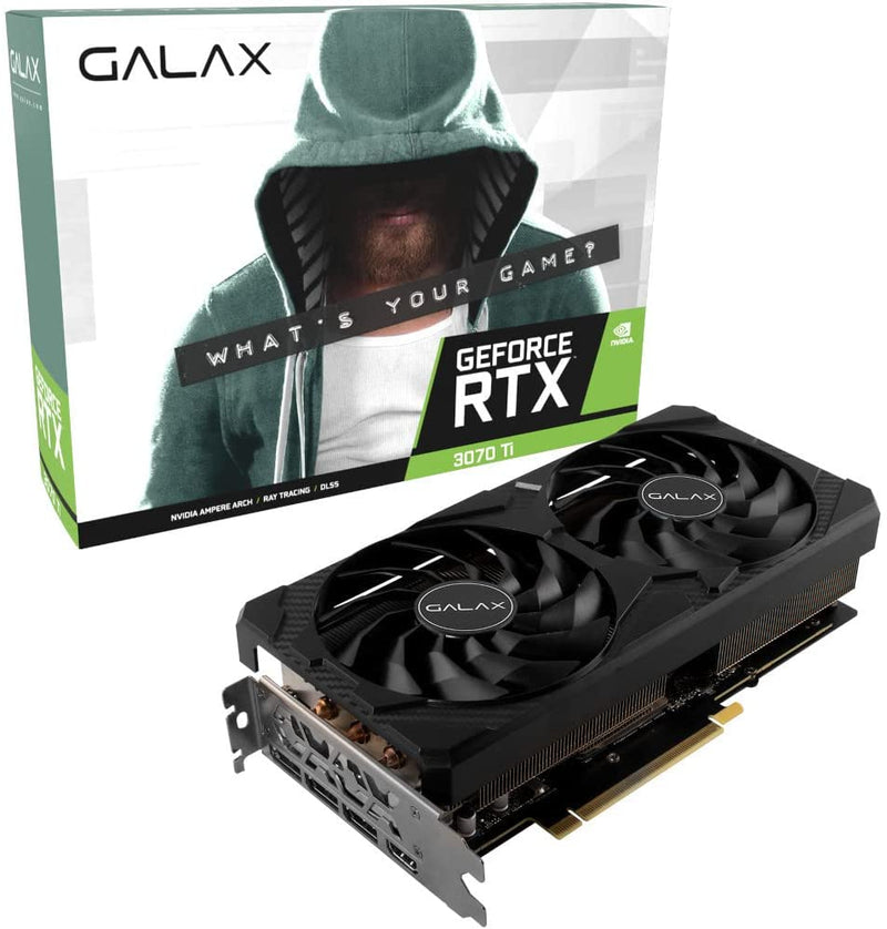 Placa de Vídeo GALAX - GeForce RTX 3070 Ti, 1-Click OC, 8GB GDDR6X - Gaamerr maniia 