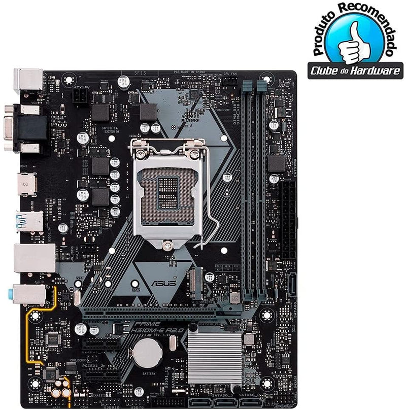 Placa-Mãe ASUS Prime - H310M-E R2.0/BR, Intel LGA 1151, mATX, DDR4 - Gaamerr maniia 