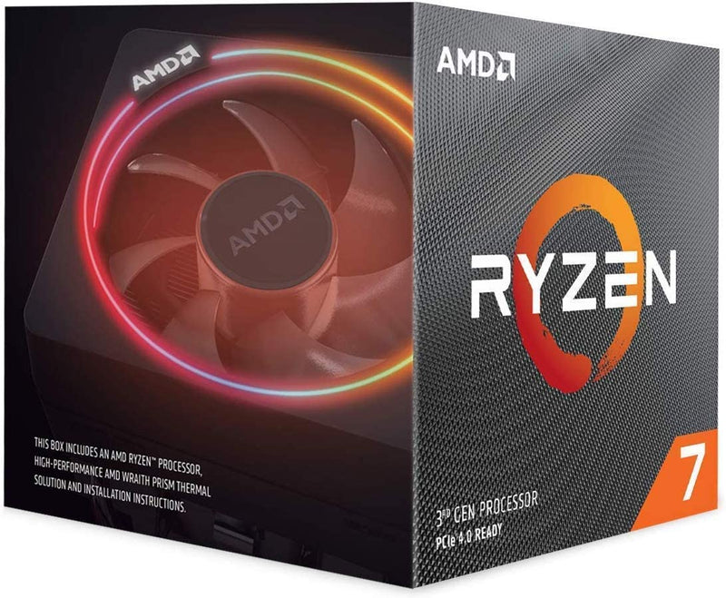 Processador AMD Ryzen 7 3700X Box (AM4 / 8 Cores / 16 Threads / 3.6GHz / 36MB Cache/Cooler Wraith Prism RGB) - *S/Video Integrado* - Gaamerr maniia 