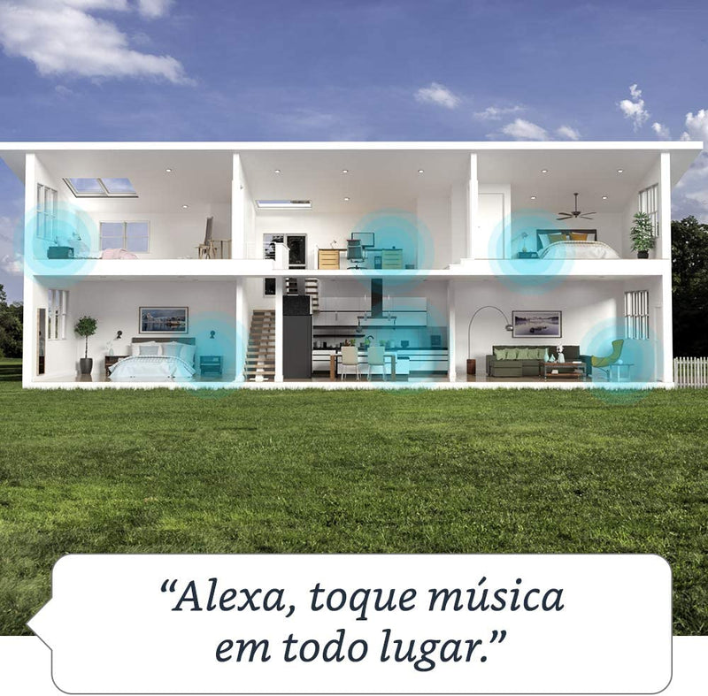Echo Dot (4ª geração): Smart Speaker com Relógio e Alexa - Cor Azul
