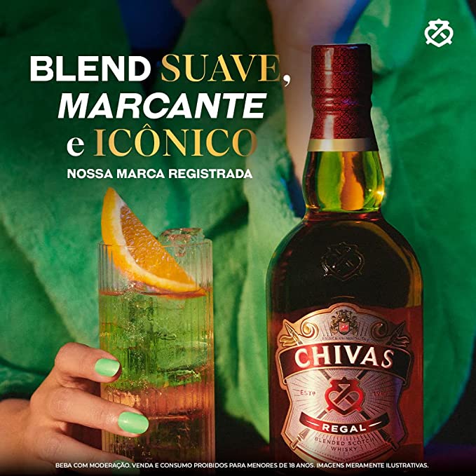 Chivas Regal Whisky 12 anos Escocês 1L Chivas Sabor Whisky 1000 ml
