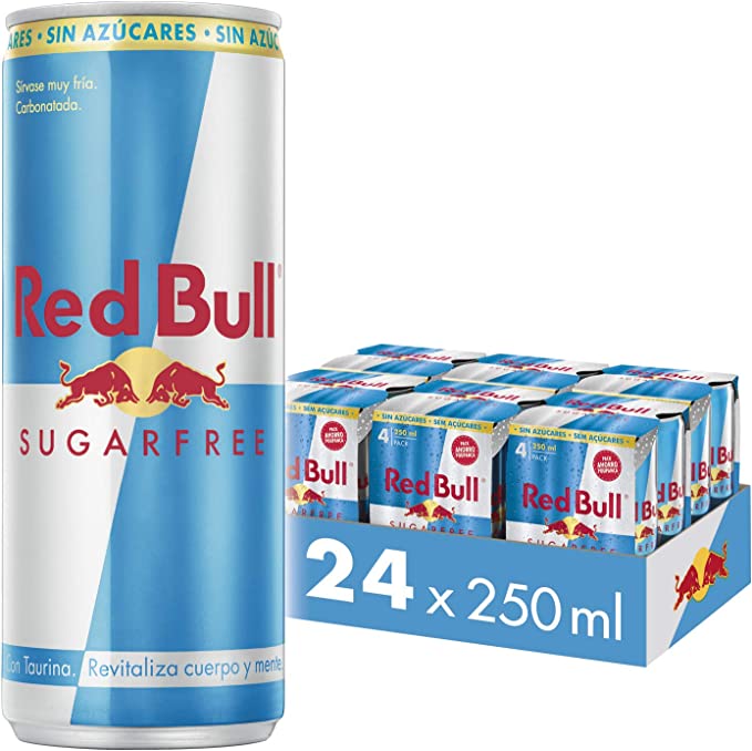Energético Red Bull Energy Drink, Sem Açúcar, 250ml (24 latas)