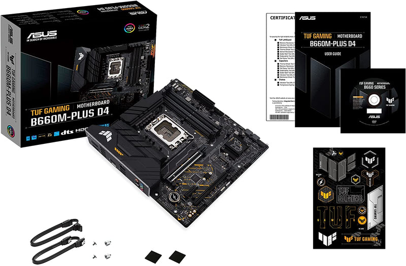 PLACA MAE (INTEL) ASUS B660M-PLUS D4 TUF GAMING DDR4 LGA1700 12° GERACAO - Gaamerr maniia 