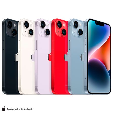 iPhone 14 Apple (512GB) Meia-noite, Tela de 6,1", 5G e Câmera de 12MP