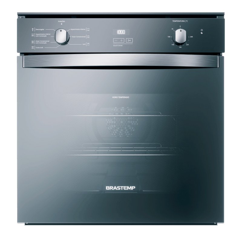 Forno Elétrico de Embutir Brastemp, 84 Litros, Espelhado - BOC84AR - 220V