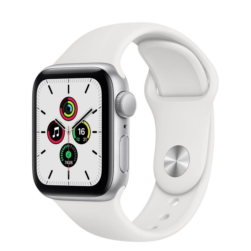 Apple Watch Se (GPS) 40mm Caixa Prateada de Alumínio e Pulseira Esportiva Branco - Gaamerr maniia 