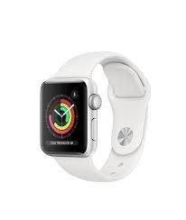 Apple Watch Series 3 (GPS) 38mm Caixa Prateada de Alumínio com Pulseira Esportiva Branca - Gaamerr maniia 