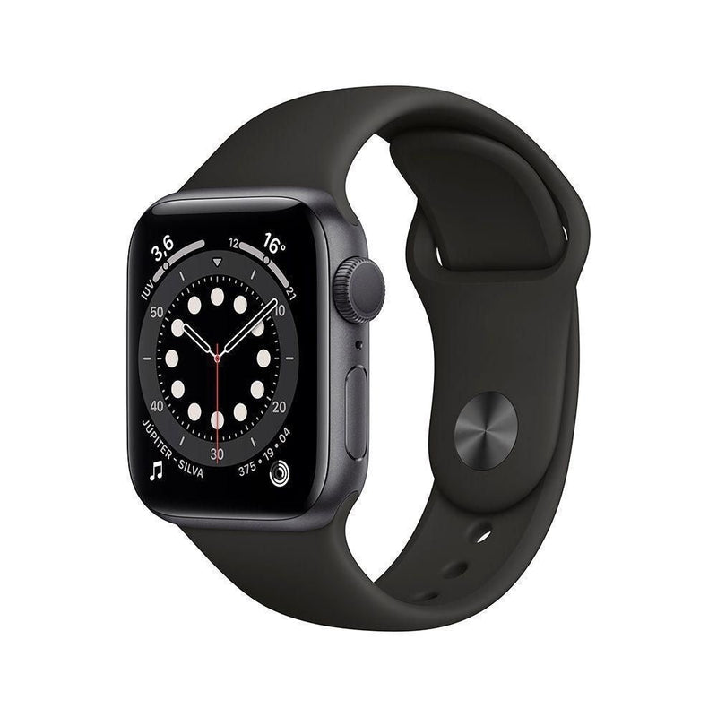 Apple Watch Series 6 40mm Caixa Cinza-Espacial e Pulseira Preta Esportiva - Gaamerr maniia 