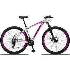 Bicicleta Aro 29 DROPP Aluminum 21 Marchas Freio a Disco Branco e Rosa 21 - Gaamerr maniia 