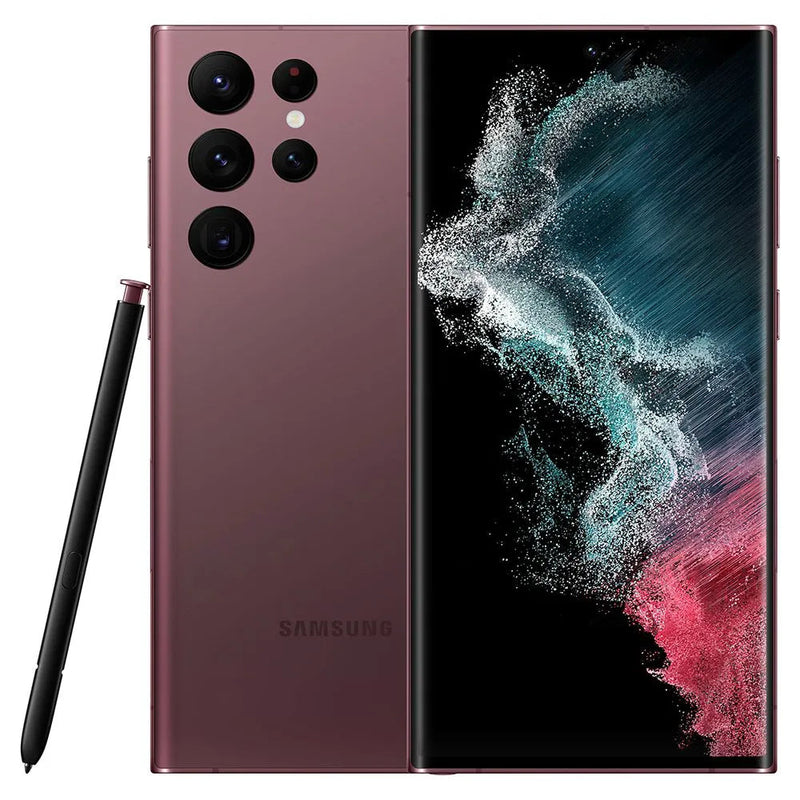 Celular Smartphone Samsung Galaxy S22 Ultra 5G Dual Sim 12+512GB Phantom Bordo Vinho Burgundy