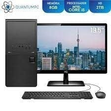 Computador Completo Intel Core i5 8GB HD 2TB Monitor 19.5" LED HDMI Áudio 5.1 canais Quantum Star - Gaamerr maniia 