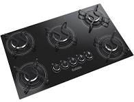 Cooktop 5 Bocas Preto Acendimento Automático Fornello Bivolt - Gaamerr maniia 