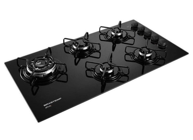 Cooktop a Gás Brastemp 5 Bocas Preto BDD85 - Bivolt - Gaamerr maniia 