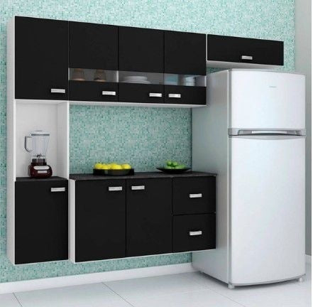 Cozinha Compacta 4 Peças Julia Poquema – Preto - Gaamerr maniia 