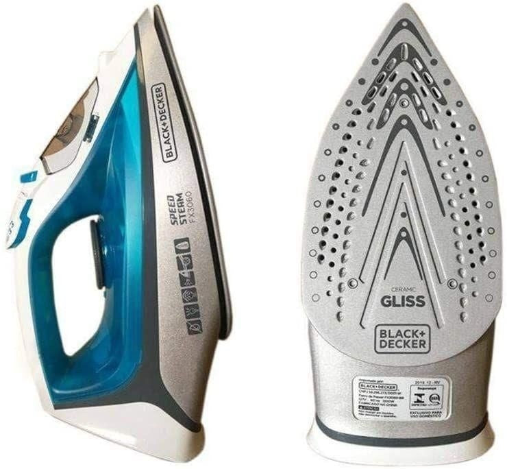 Ferro de Passar a Vapor FX3060 com Base Cerâmica Gliss Azul - ofertasbacanassss