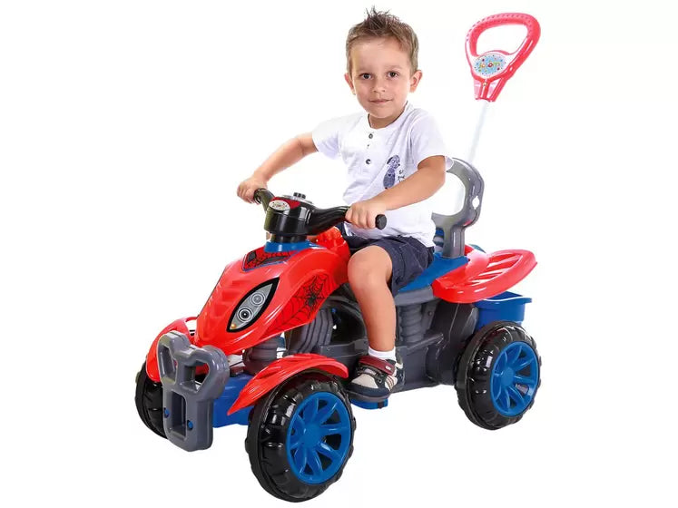 Quadriciclo Infantil a Pedal Homem-Aranha - Maral com Empurrador