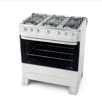 Fogão 6 Bocas Moderatto Mueller Branco - ofertasbacanassss