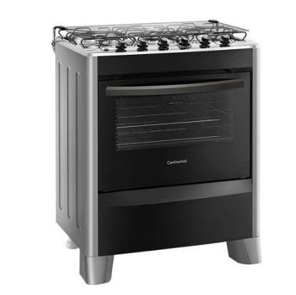 Fogão Continental FC5CS 5 Bocas Prata Bivolt - ofertasbacanassss
