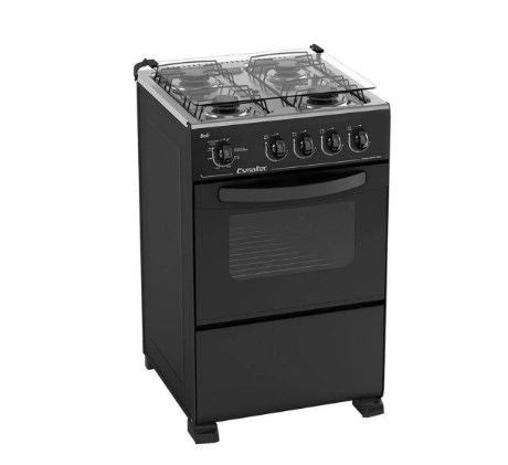 Fogão De Piso 4 Bocas Esmaltec Bali, Preto - ofertasbacanassss