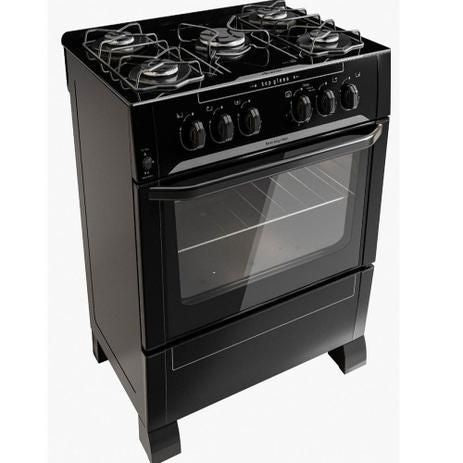Fogão de Piso Braslar Black Top Glass Plus 5 Bocas com Acendimento Automático - ofertasbacanassss